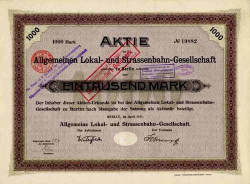 Altes deutsches Wertpapier mit gedrucktem Text und numerischen Figuren.