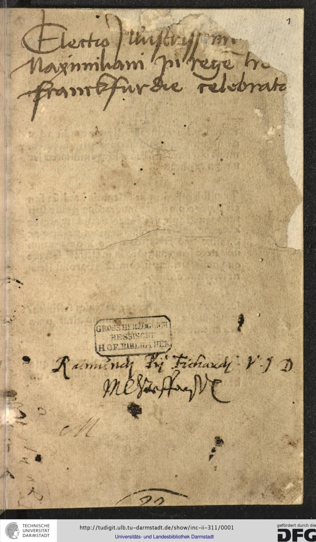 Alter Brief der deutschen Regierung an den Präsidenten der Vereinigten Staaten mit handgeschriebener Textstelle und sichtbaren Wasserzeichen.