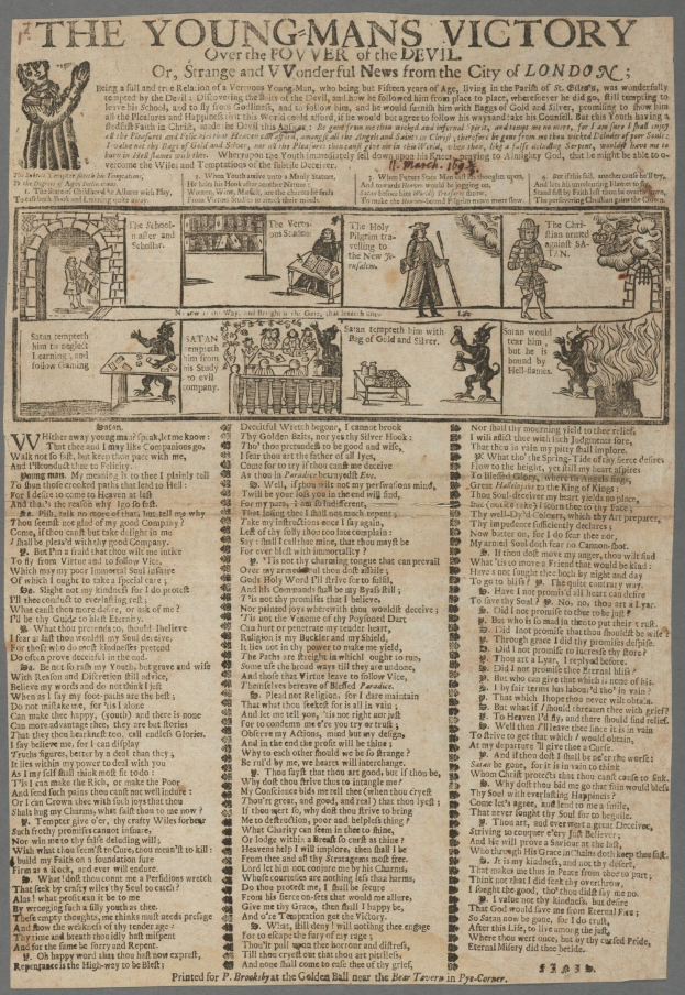 Ein siegprunkvoller Zeitungsartikel mit fettgedrucktem Text und detaillierten Illustrationen von entschlossenen jungen Männern.