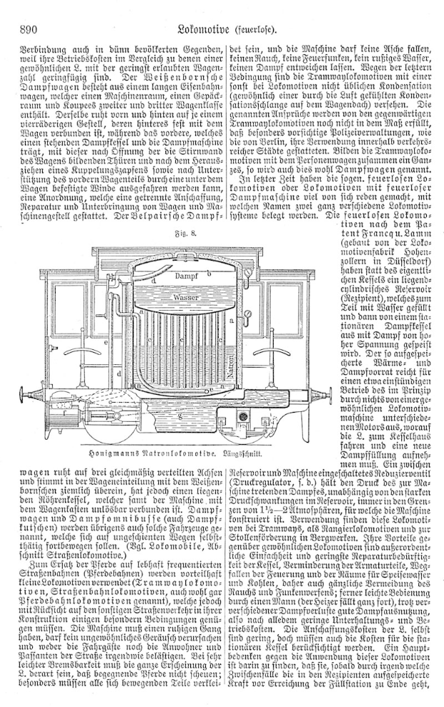 Ausführliches Schema-Diagramm eines Motors aus dem deutschen Patent 890,000,000, das Komponenten wie Kolben und Ventile zeigt.